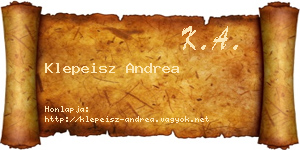 Klepeisz Andrea névjegykártya